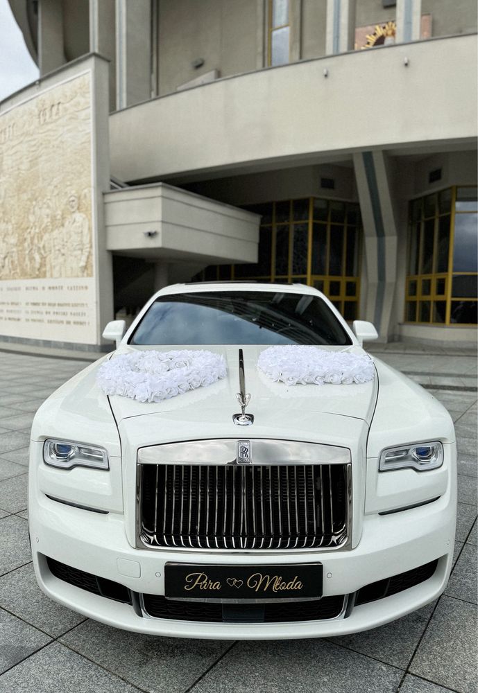 Auta do ślubu na wesele Rolls Royce Ghost Bialystok wolne terminy