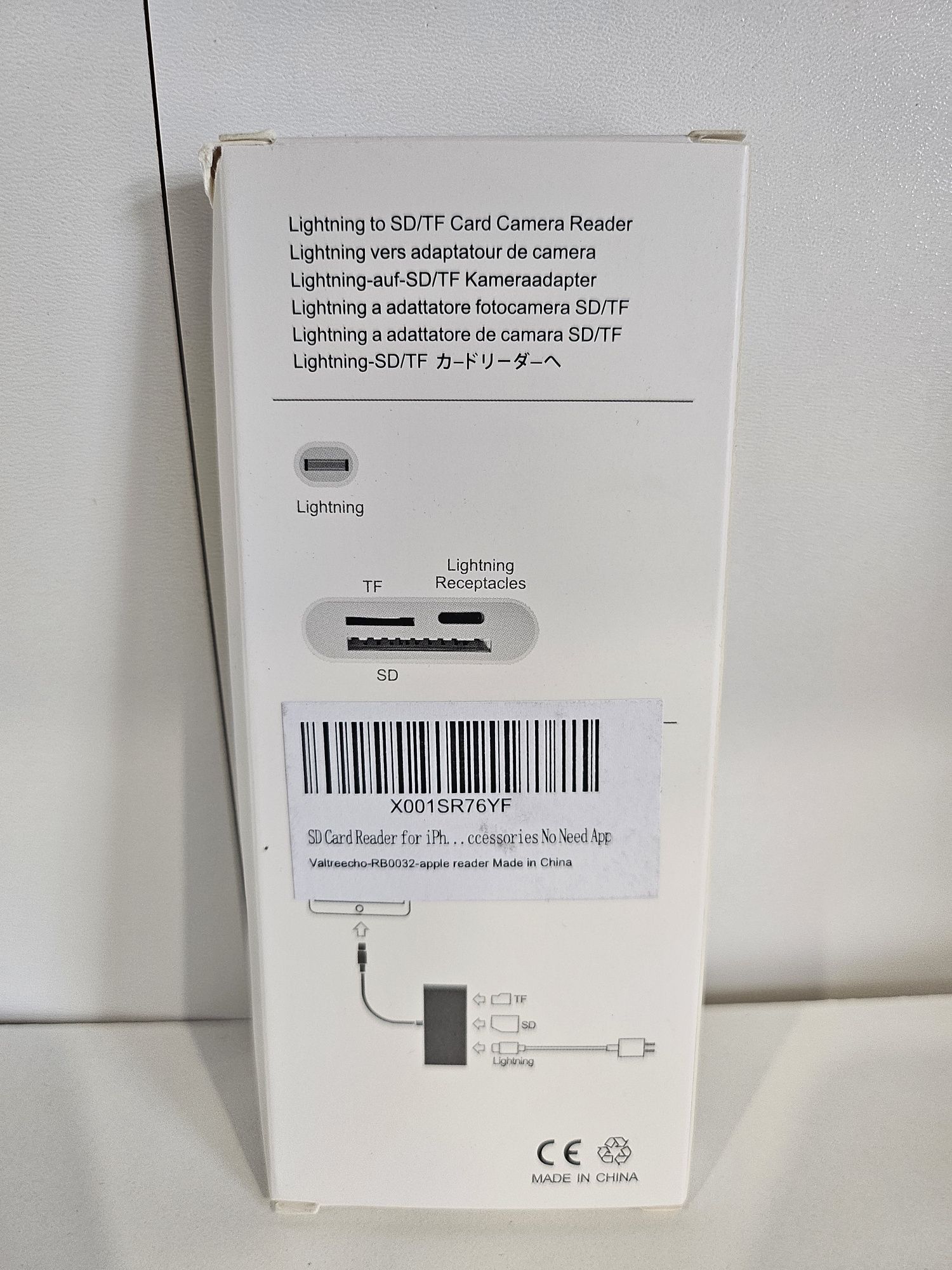Przejściówka Lightning na SD/TF do aparatu