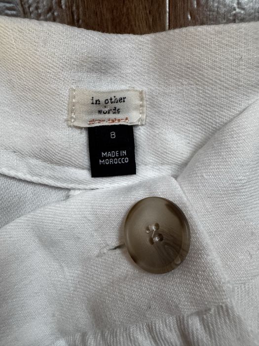 Лляні білі шорти