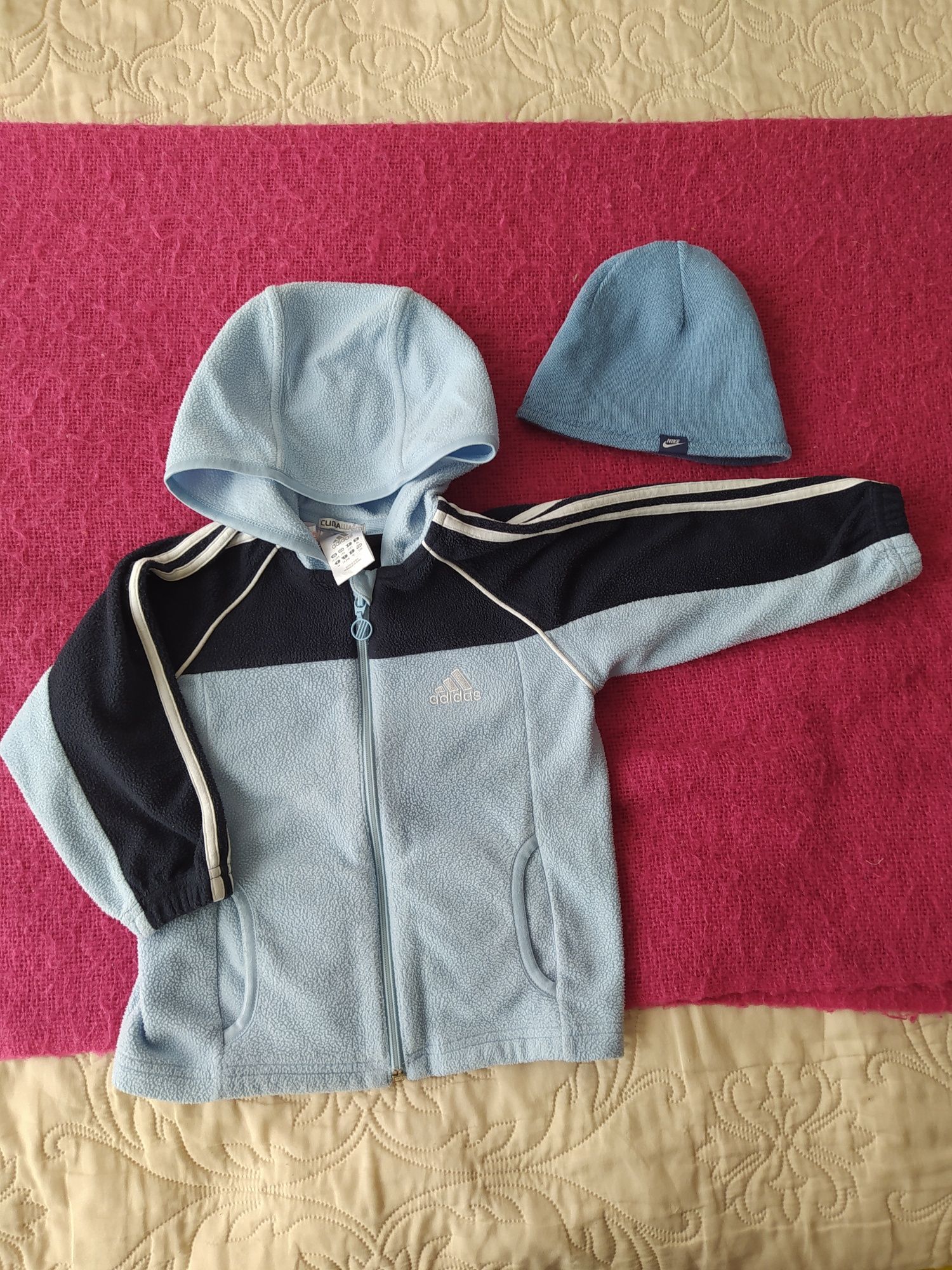 Bluza polarowa 86 adidas plus czapka nike