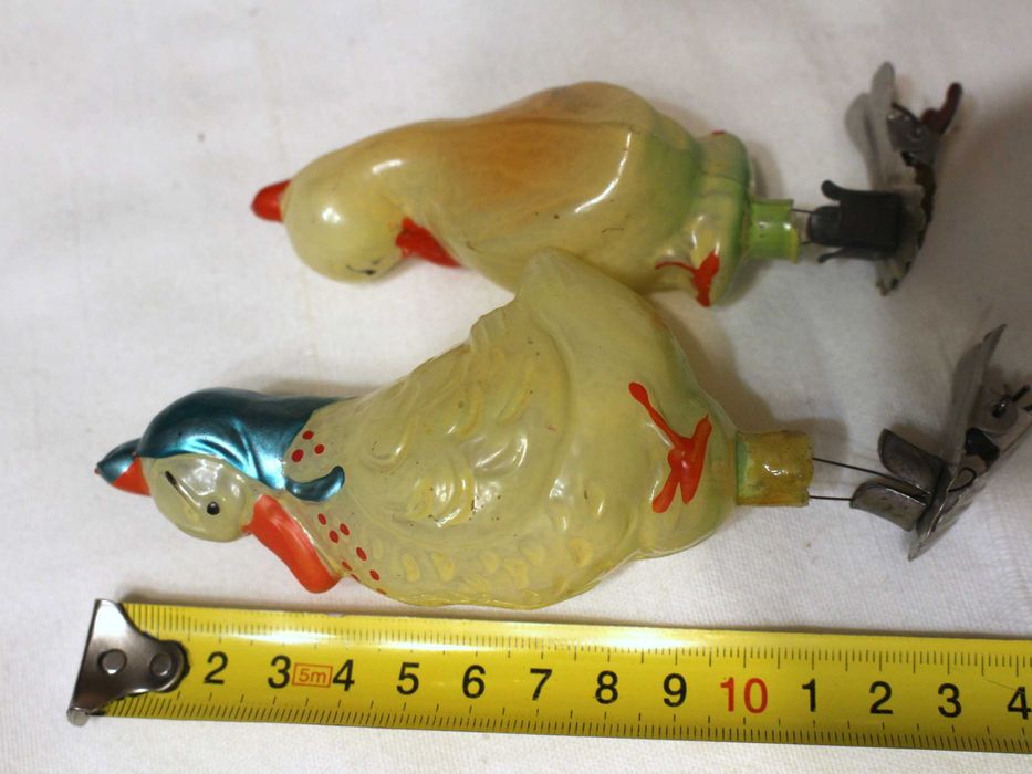 Ёлочные игрушки СССР Утка и Утёнок на прищепках лот