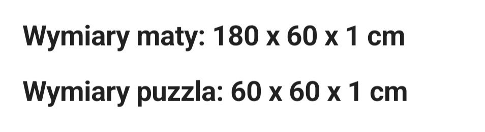 Mata piankowa duże puzzle piankowe 9 sztuk