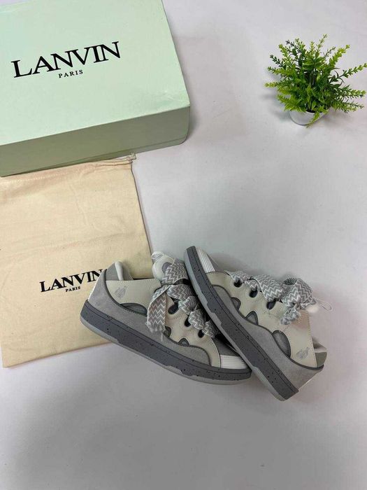 Кроссовки Lanvin Curbs White Grey ОРИГИНАЛ legit