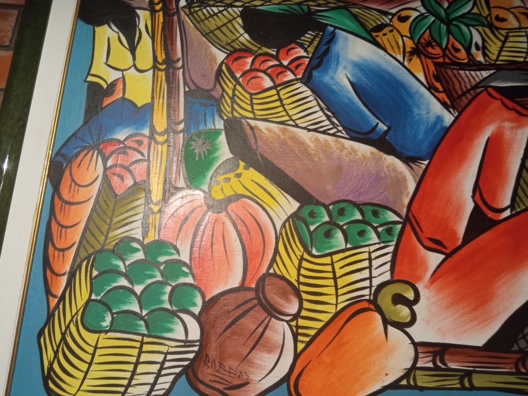 Quadro com desenhos de frutas