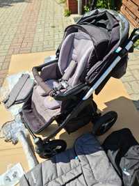Wózek spacerówka Baby Design Husky 2w1 zestaw gondola ZIMA LATO