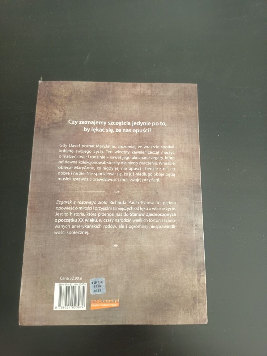 Książka "Zegarek z różowego złota" Richard Paul Evans