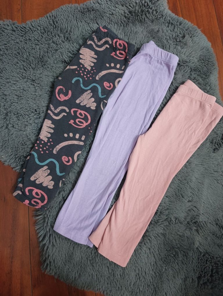 Zestaw 3x legginsy 92