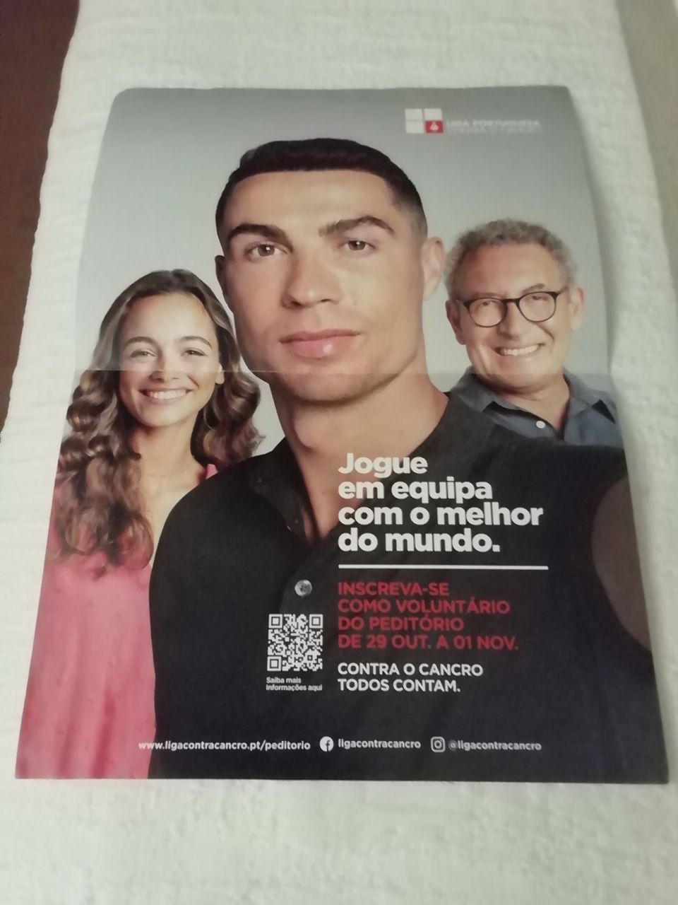 Poster Cristiano Ronaldo da Liga Portuguesa contra o Cancro