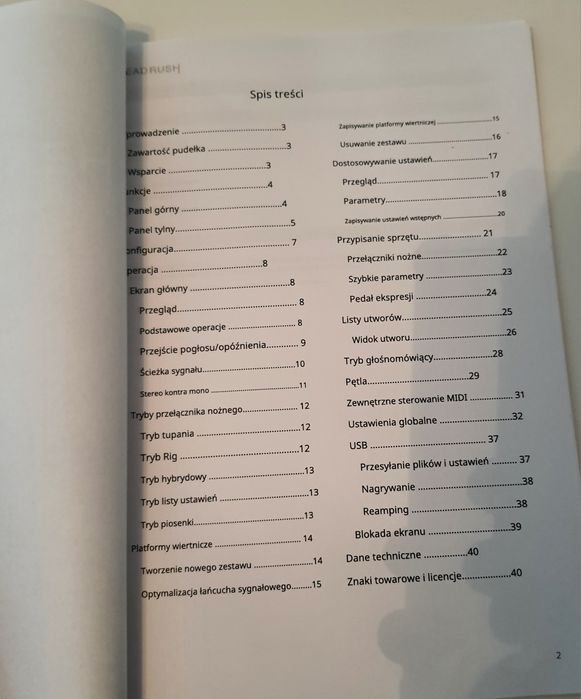 Headrush Pedalboard Eleven Instrukcja Obsługi Polska