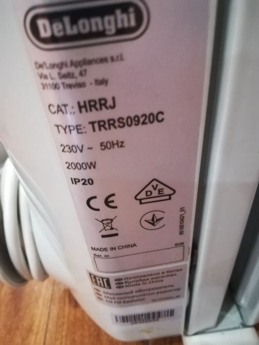 Aquecedor oleo delonghi