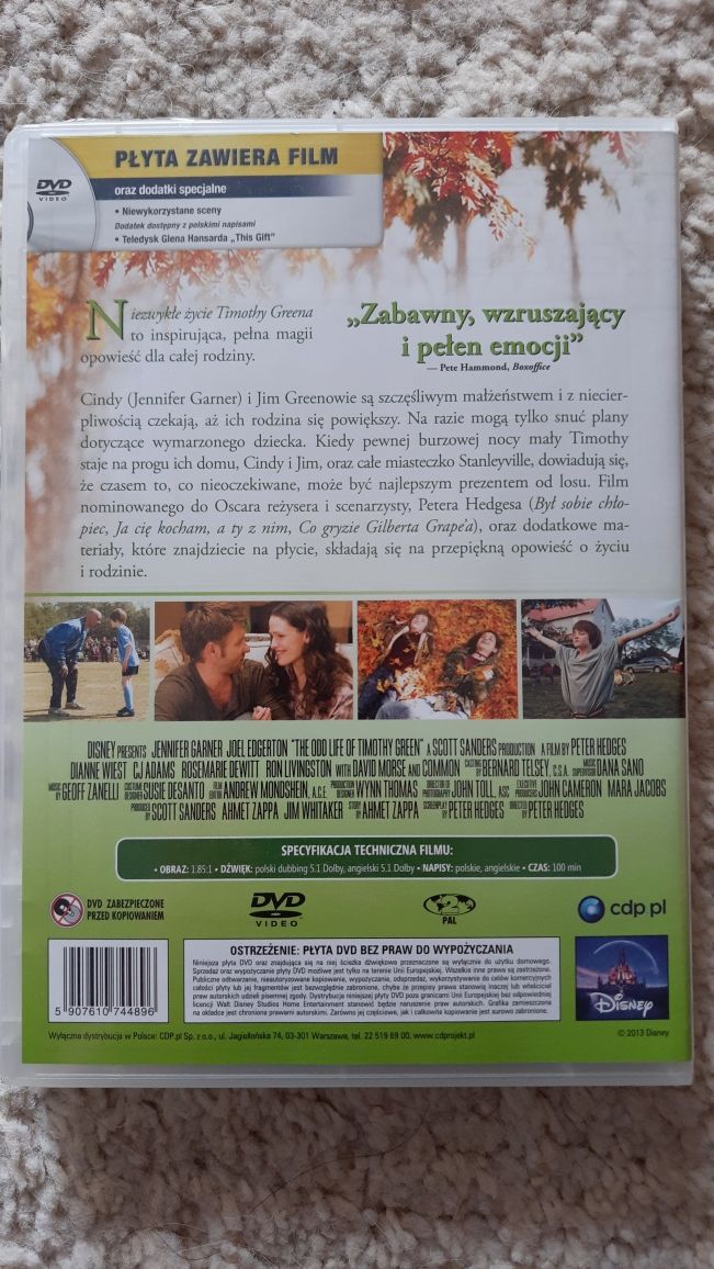 Niezwykłe życie Timothy Greena film dvd