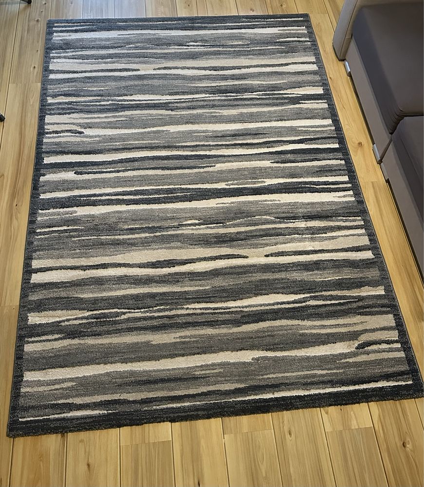 Dywan Multidecor 160x230 wzór fale niebieski grafit popiel