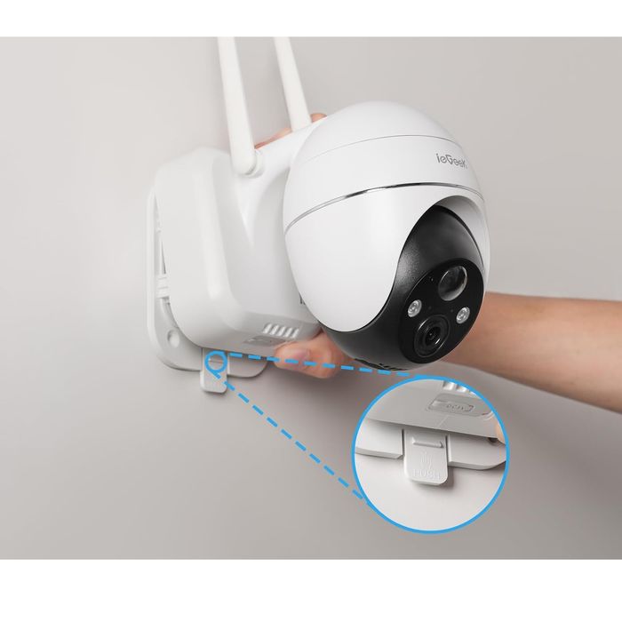 Kamera bezprzewodowa solarna ieGeek 2K/3MP WiFi 360° PTZ detekcja ruch