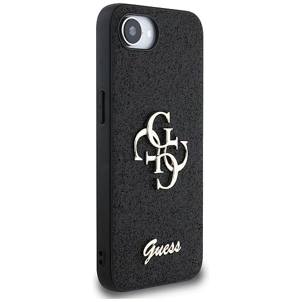 Etui Guess Fixed Glitter Big 4G na iPhone 16e - czarne