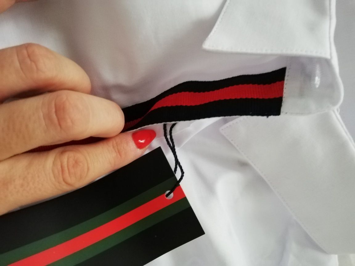Koszula plisa Gucci s m L XL slim fit bawełna