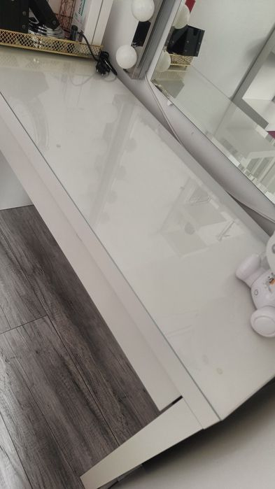 Zestaw toaletka Ikea lustro lampki