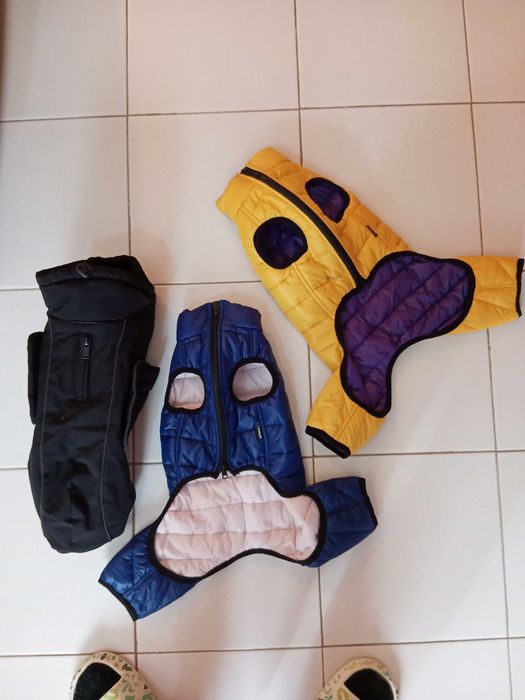 2 Impermeáveis roupa cão animais