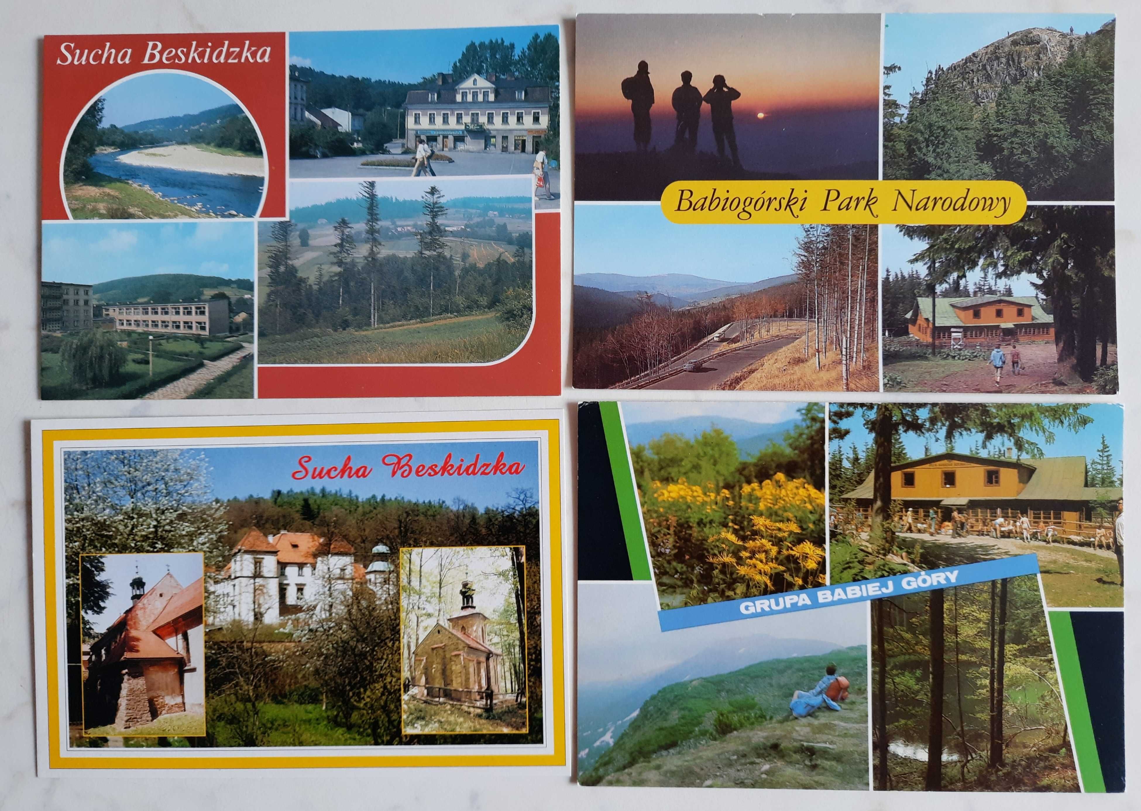 6 pocztówek: Zawoja, Sucha Beskidzka i Babia Góra
