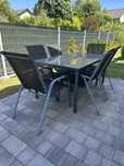 Stół z krzeslami aluminium TARASOWE