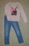 Джинсы скини и свитер кофта H&M на 4-6л