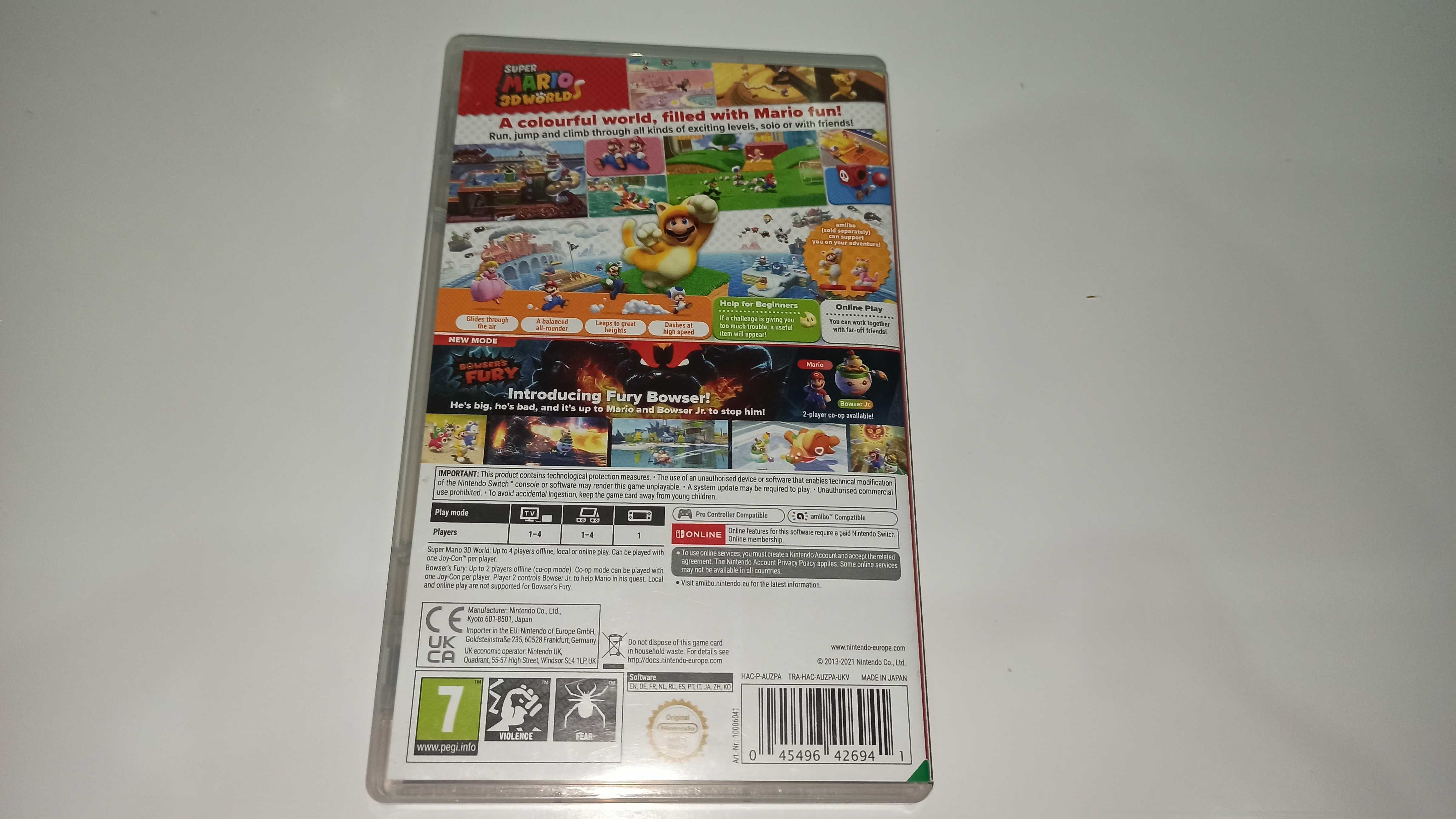 SUPER MARIO 3D WORLD +BOWSER FURY platformówka 1-4 graczy kardridż