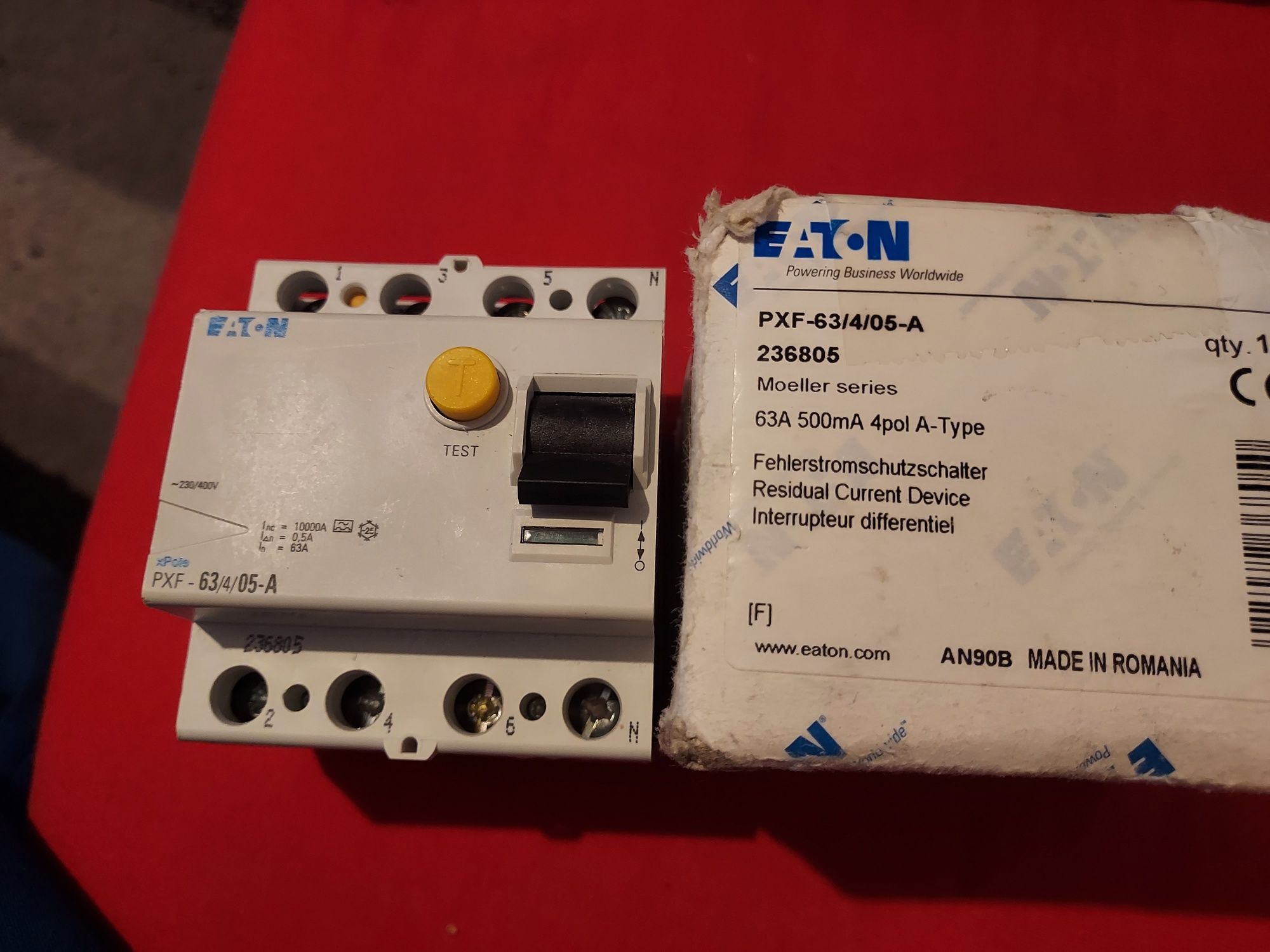 Nowy wyłącznik różnicowo-prądowy EATON PXF-63/4/05-A