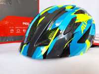 Kask rowerowy dziecięcy Alpina Pico Flash Neon Blue Green 50-55cm LED