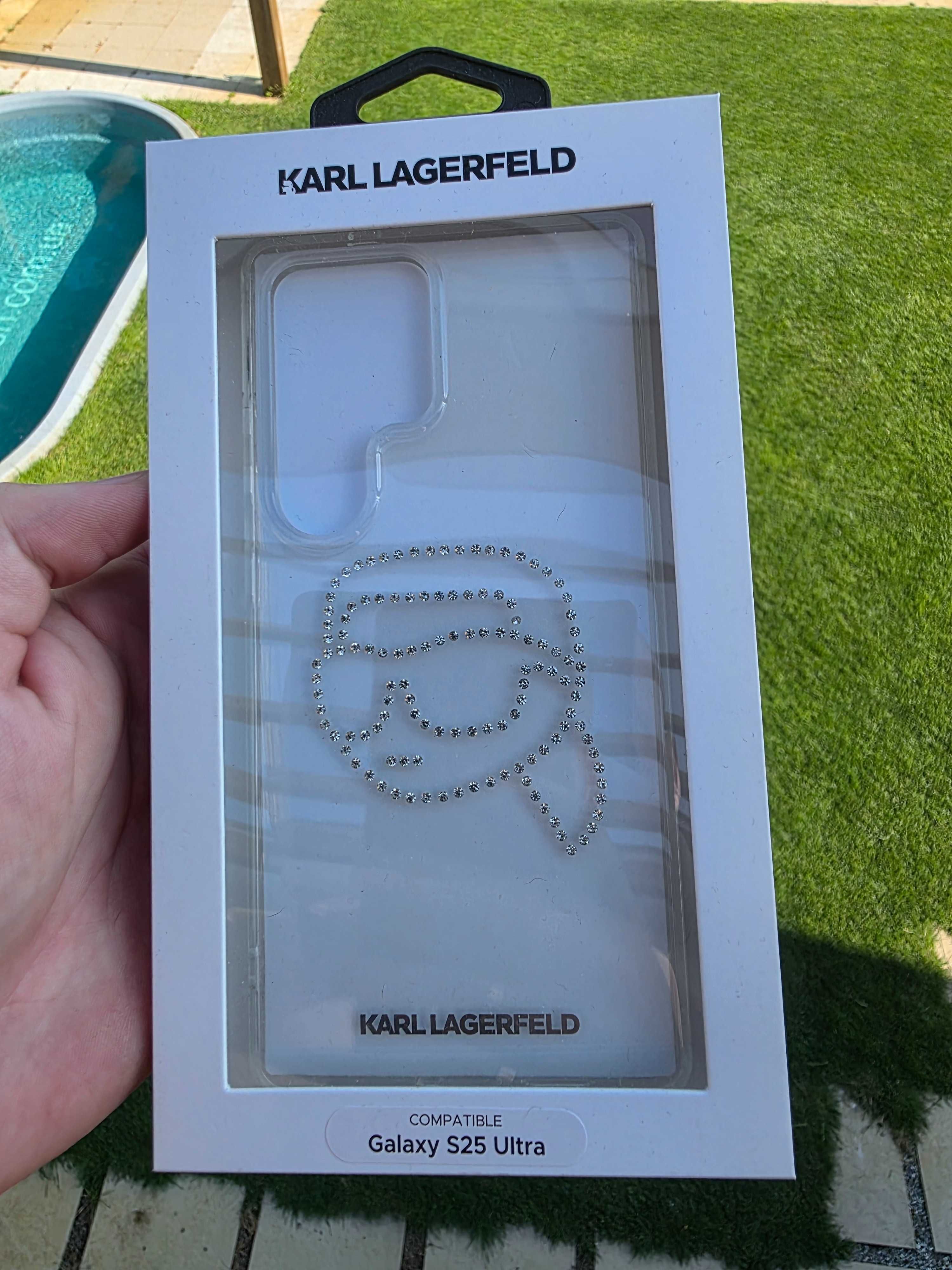 Чехол Karl Lagerfeld IMLRhinestones Karl Head Samsung Galaxy S25 Ultra