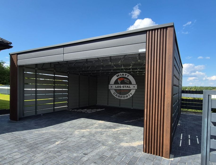 Wiata blaszana Lamele Carport Premium
