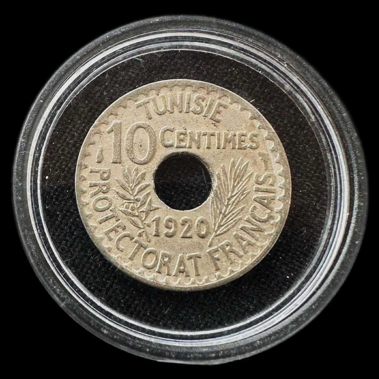 Moeda de 10 Centimes - 1920 - Tunísia