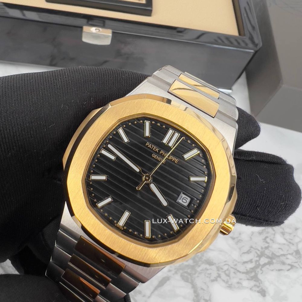 Часы мужские Patek Philippe Nautilus Silver-Gold