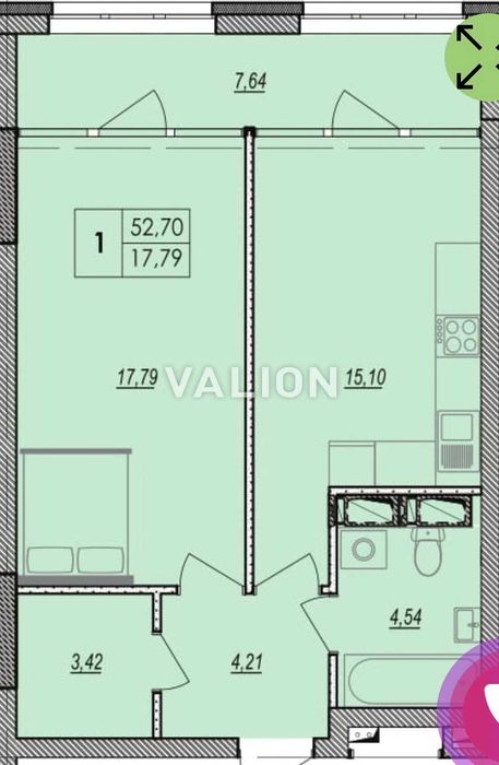Продаж 1 к квартири, 52 кв. м, пр-т Бажана 17, ЖК Olympiс Park