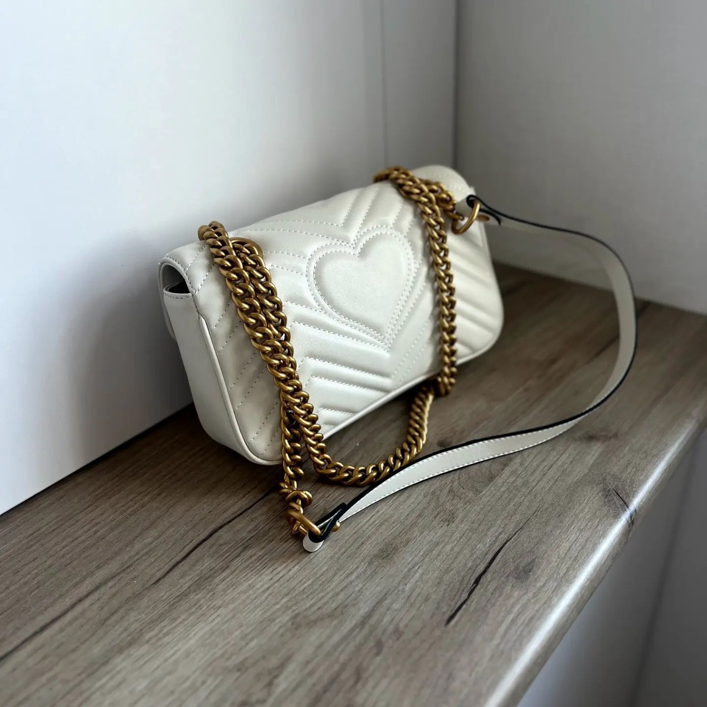 Gucci Marmont Mini Shoulder Bag, Gold Hardware