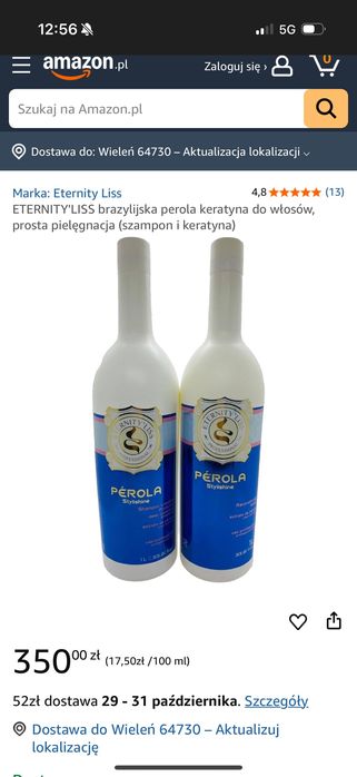 ETERNITY'LISS brazylijska perola keratyna do włosów