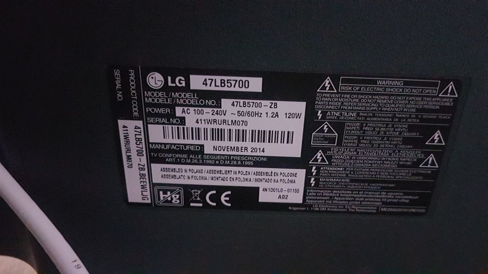 Telewizor Lg 47" android play now   Smart tv Led 47LB5700