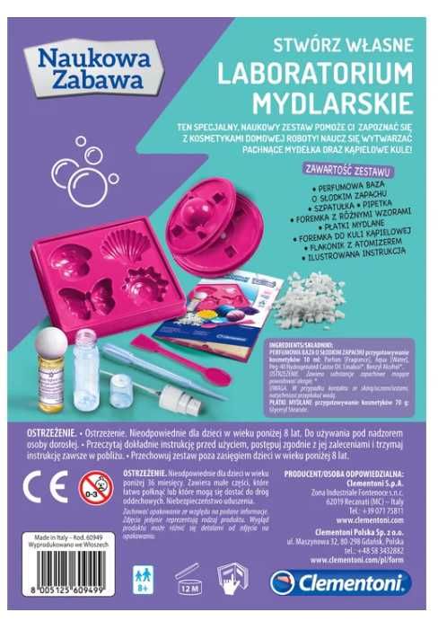 CLEMENTONI 60949 Stwórz własne Laboratorium mydlarskie