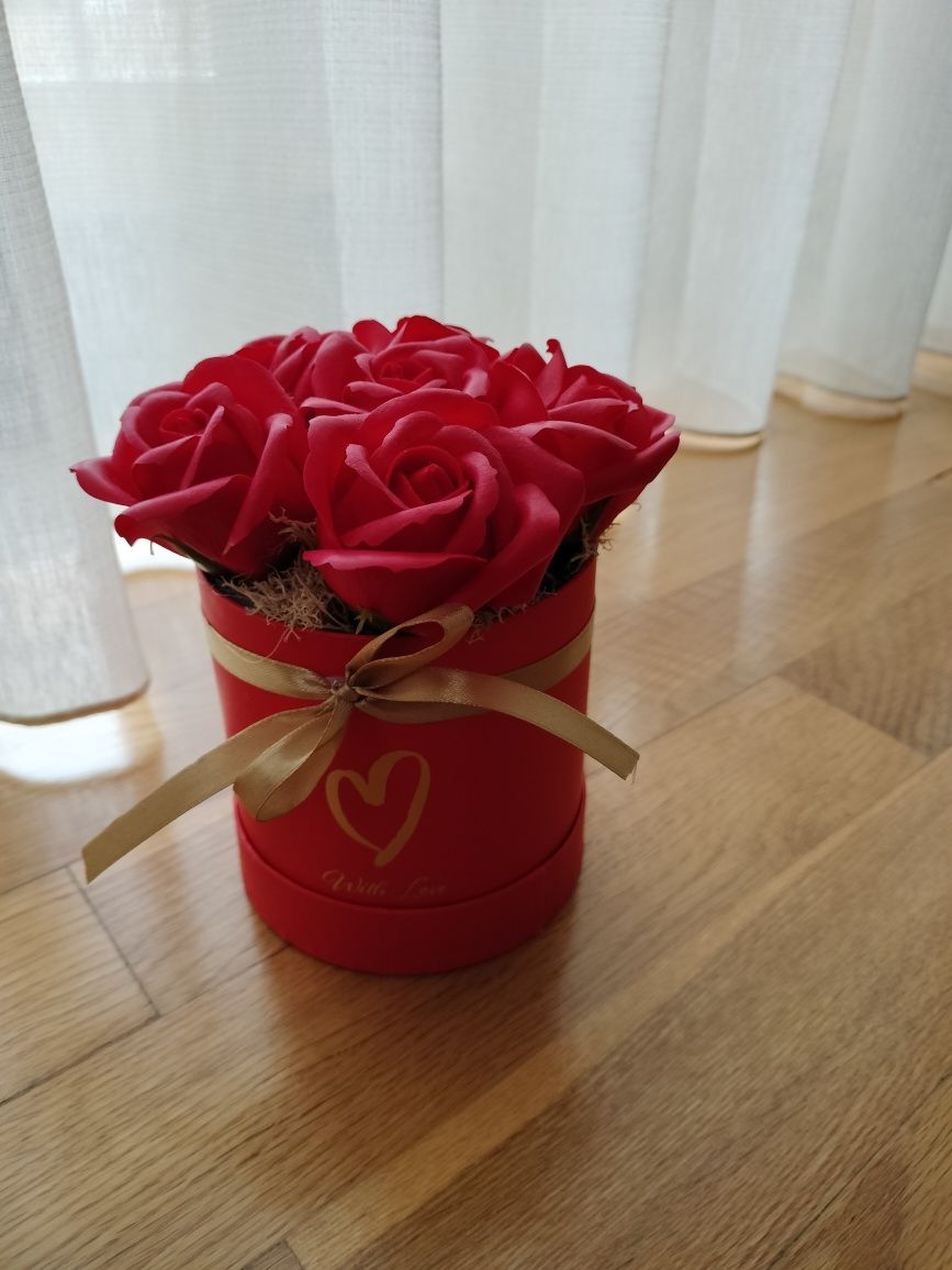 Arranjo de flores de sabonete