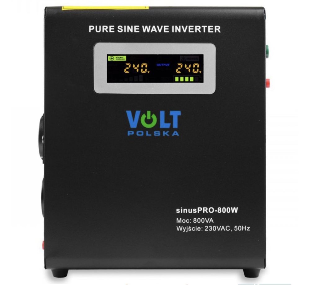 ИБП Volt Polska Sinus Pro 800 W, 500/800 Вт 12v дбж инвертор для котла