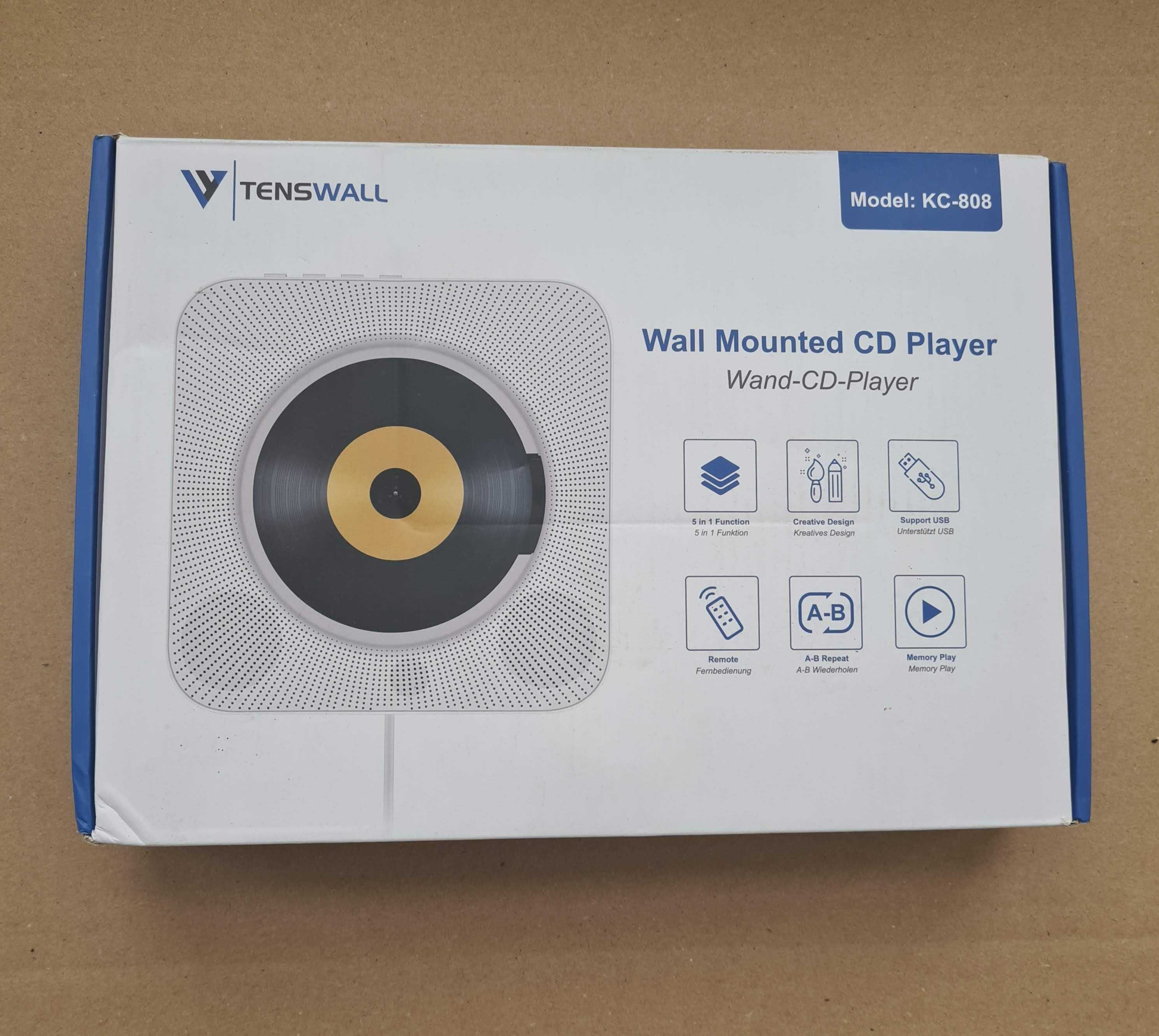 Przenośny odtwarzacz CD KC-808 HiFi FM USB MP3 (A)