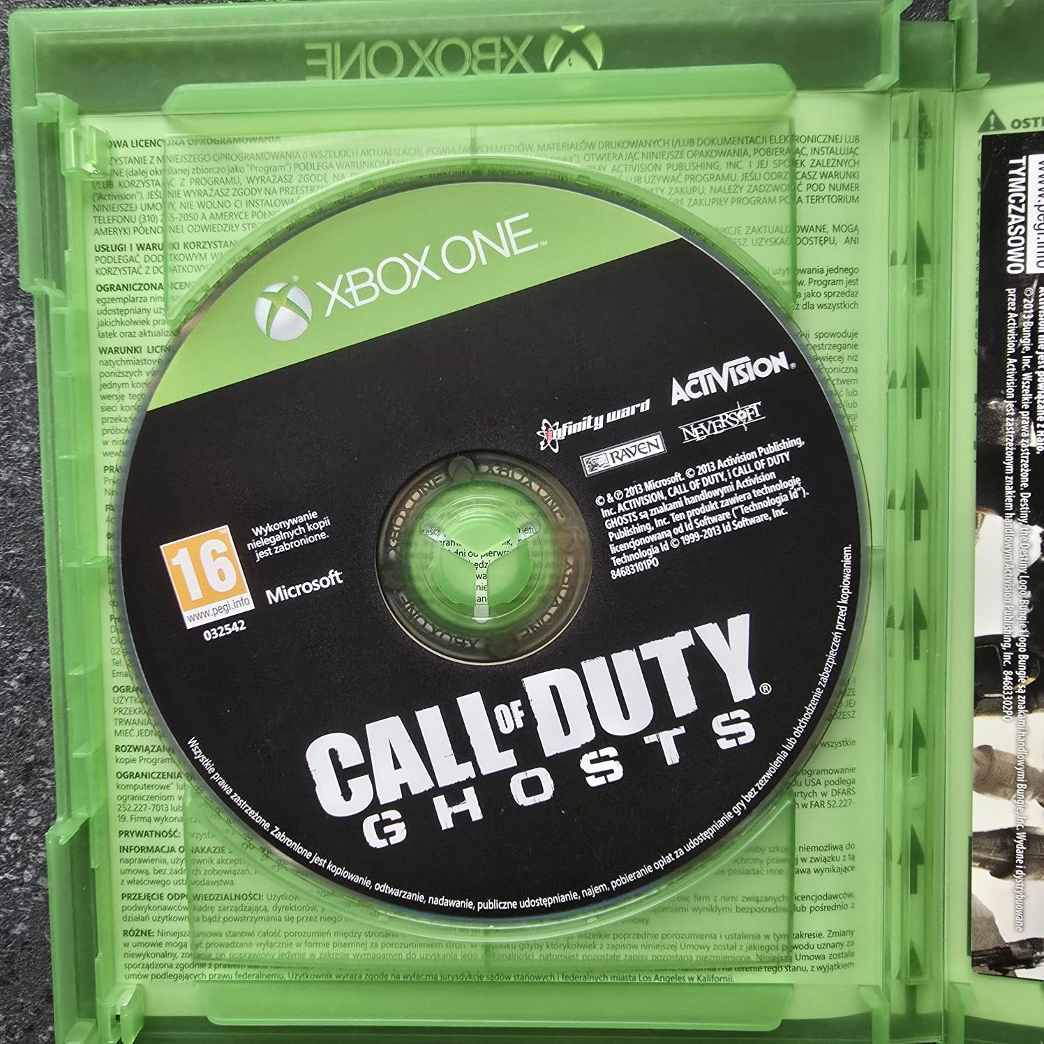 Call of Duty Ghosts xbox one wersja PL