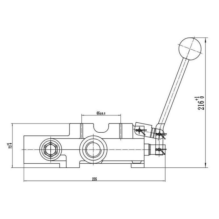 Rozdzielacz hydrauliczny 1 sekcyjny 80L Hydrolider łuparka do drewna