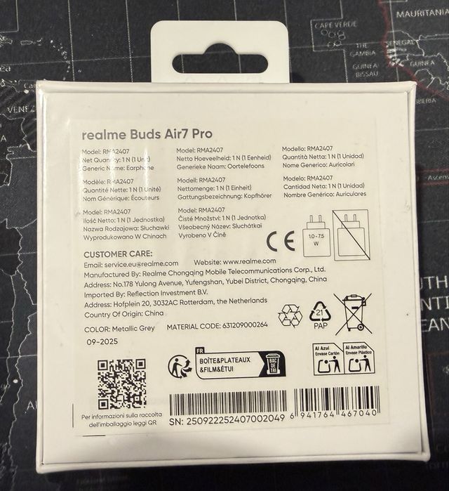 Nowe bezprzewodowe sluchawki Realme Buds Air 7 Pro