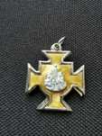Medalha Religiosa Crusado com Imagem de Fatima - Peça antiga