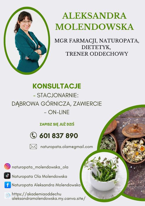 Naturopata farmaceuta i dietetyk GABINET MEDYCYNY NATURALNEJ