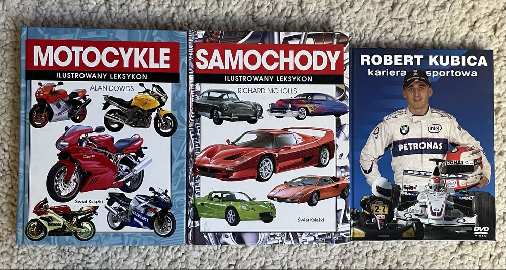 Książka samochody, motocykle, DVD Robert Kubica