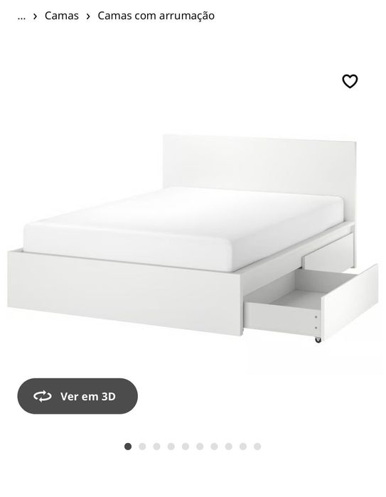 Cama com arrumação