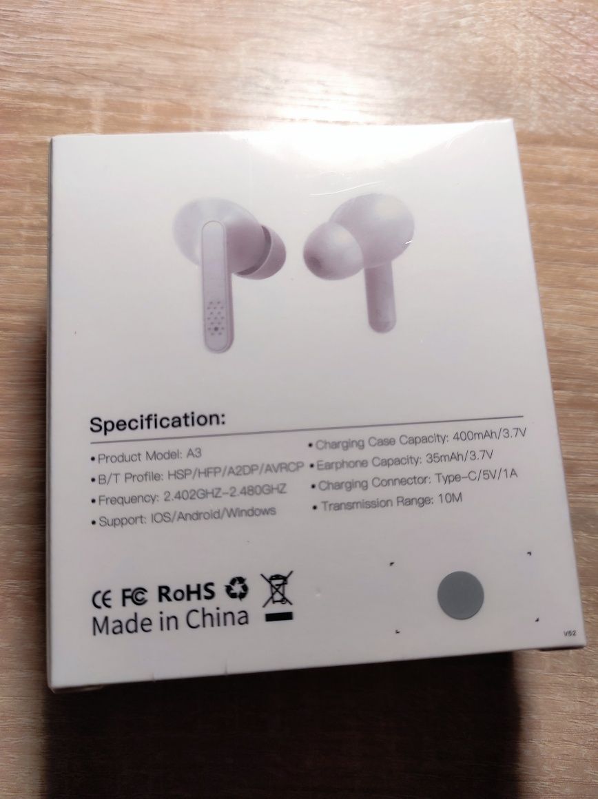 Бездротові навушники ZQB  2A3 white 
Bluetooth 5.3
Захист від дощу та