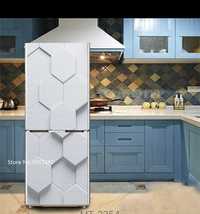 Самоклейка холодильник камера виниловая пленка  3D