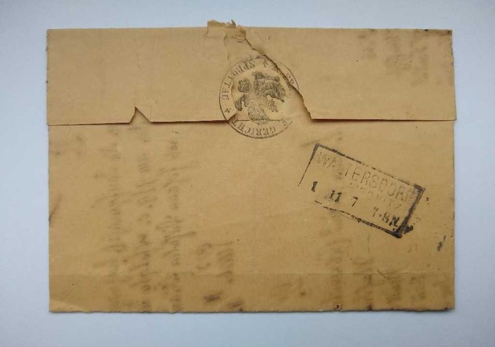 List z miejscowości Sprottau z roku 1877