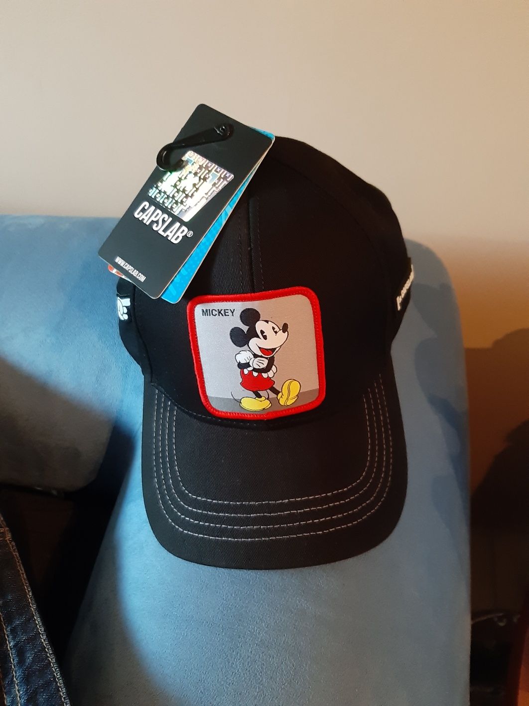 Czapka z daszkiem Mickey capslab unisex Disney miki myszka czarna tkma